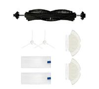NUHFUFA 7 accesorios para aspiradora robot para Tefal Rowenta X-plorer Serie 75 RG7687, cepillo principal/2 cepillos laterales/2 paños/2 filtros