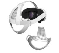 NUHFUFA Almohadilla de Apoyo para la Cabeza Compatible con Quest 3, Auriculares VR Cómodo Alfombrilla de Apoyo para la Cabeza para Elite Correa Ligera y Antideslizante(Gris)