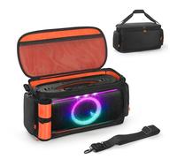 NUHFUFA Funda protectora para altavoz Partybox On-The-Go/2/On-The-Go Essential, funda antipolvo multifunción con bolsillo lateral, correa para el hombro, bolsa de viaje para audio