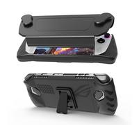NUHFUFA Protective Cover with Detachable Front Shell Compatible with A S U S Rog Ally 7-inch Handheld 2023, Full Coverage with Bracket Anti-Drop Dustproof Ergonomic Grip Case(Black)