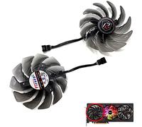 NUHFUFA Ventilador de refrigeración para tarjeta gráfica ASROCK RX6600XT 6650XT 8GB Phantom Gaming D, accesorios de tarjeta gráfica (ventilador izquierdo)
