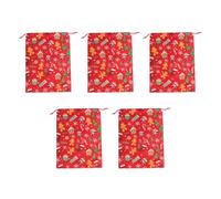 Nuhjytgf Bolsas De Golosinas De Navidad Con Cordón | Saco Reutilizable para Galletas | Saco De Detalles De Fiesta Navideña - Para Favoritos De Fiesta Rellenos De Medias Reuniones Familiares