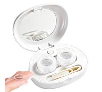 Nuhjytgf Contact Lenscleaner Ultrasonic Pro 3.0 Herramientas suaves para | Chip inteligente de diseño multifuncional multifuncional de 50 KHz para viaje en casa (gris)
