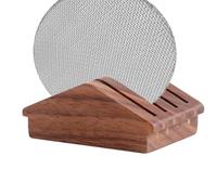 Nuhjytgf Estante de almacenamiento de pantalla con filtro de disco de café expreso, soporte de papel de filtro de café | Soporte de pantalla de estable | El soporte de papel de compacto