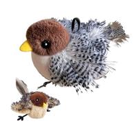 Nuhjytgf Flappy Chases Cat Toy, Interactive Kitten Exercise Toy, Chirping Bird Cat Toy Flapping Wings, Cute Flapping Wings Bird Toy, Portable Sandpiper Chirp Tweet For All Breeds Cat