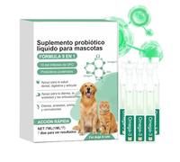 Nuhjytgf Líquido para el cuidado de los dientes de perro, ambientador natural del aliento, juego de 7 piezas, aditivo de agua para dientes de mascotas, solución de higiene de gatos y perros, fácil de