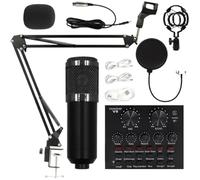 Nuhjytgf Live Streaming Recording Microphone Set, User-Friendly Live Streaming Equipment, Recording Studio Supplies, Adorable Recording Microphone Set, Audio Professional Kit For Anchors & Singers