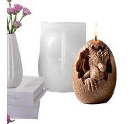 Nuhjytgf Molde De Huevo Dinosaurio,Manualidades 3D De Dragón Reutilizables Con Resina Y Yeso | Moldes de Velas Realistas - Para Jabón, Chocolate, Cumpleaños, Oficinas, Hogar, Escuela Y Dormitorio