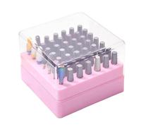 Nuhjytgf Porta Brocas Para Máquina De Uñas | Organizador Con Tapa Transparente Y Cuarenta Y Nueve Huecos,De Almacenamiento Para Herramientas De Manicura,Para Principiantes Entusiastas Mujeres