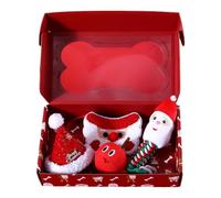 Nuhjytgf Puppy Christmas Chew Toys, Santa Squeaky Plush Toys with Rope, Interactive Teething Dog Toys, Holiday Toys, Christmas Interactive Chew Toy For Pet Shop, Home and Pet Rooms