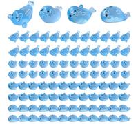 Nuiorfty 100 Mini Animales de Resina 4 Estilos Que Brillan en la Oscuridad Mini Figuras a Granel para jardín de Hadas micropaisaje