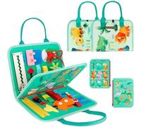 Nuiorfty Busy Board Libro Educativo Montessori de Fieltro Ocupado para niños pequeños con asa para Aprender sobre Engranajes Cor