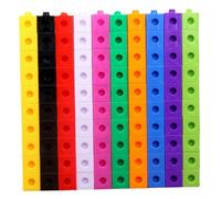 Nuiorfty Cubos de matemáticas 100 Bloques de números Cubos de plástico para Contar Juguetes educativos 10 Colores Bloques de