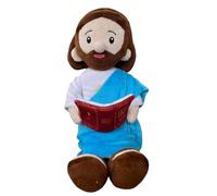 Nuiorfty Muñeco de Peluche de Jesús Peluche Suave de Jesús de 12 Pulgadas con Cruz y Detalle de la Biblia Lindo muñeco de para decoración del hogar Juguete religioso para niños y Adultos