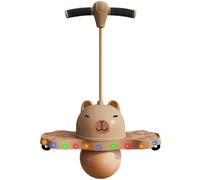 Nuiorfty Saltador para niños Juguete de Salto Divertido y Seguro con Bomba y luz Antideslizante Lindo Capibara Pogostick Altura Ajustable Juguetes para niños pequeños de Alta