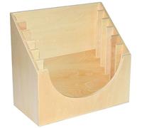 Nuiorfty Soporte de tocador de Madera para 6 Marcos Organizador de Juguetes Montessori Soporte de Marco de Ropa de Madera de Haya para Aprendizaje y Almacenamiento de niños pequeños