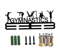 Nuiorfty Soporte para medallas gimnasia deporte correr atleta colgador de medallas soporte de exhibición de montado en la pared decoración del hogar para guardar más de 60