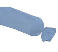 Nuit de France 331116 Almohada Alargada 57 Hilos Acabado Volante y Recubrimiento algodón Azul, 100% algodón, Azul, 180