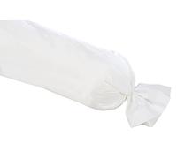 Nuit De France 331273 Funda Almohada Luxe Acabado Volante y Recubrimiento satén de algodón, Color Blanco, 100% algodón, Blanco, 90