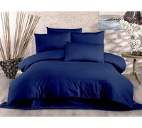 Nuit Des Rêves Dark Blue Single Quilt Cover Set (135 x 200 cm), 70% poliéster/30% algodón, Lavable a máquina, Cuenta de 120 Hilos, sobre y Cierre de Botones, diseño Elegante, Doble