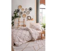Nuit Des Rêves Juego de Fundas de edredón XXL (155 x 220 cm), Color marrón, 65% algodón/35% poliéster, Lavable a máquina, Cuenta de 120 Hilos, botón y Cierre de sobre, Cama acogedora y Elegante, Cama