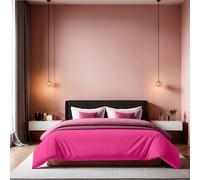 Nuit Des Rêves Luxurious XXL Quilt Cover (155 x 220 cm), Dusty Rose, 100% algodón Ranforce | Cuenta de Hilos 155, Cierre de Botones, Lavable a máquina a 30 °C, Suave y Elegante