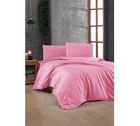 Nuit Des Rêves Premium Ranforce Double Quilt Cover Set (DE), 100% algodón, Rosa, edredón de 200 x 200 cm y 2 Fundas de Almohada de 80 x 80 cm, Suave, Transpirable, dormitorios acogedores