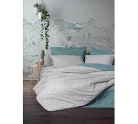 Nuit Des Rêves Ranforce Single XXL Quilt Cover Set de Funda de edredón, Menta, 155 x 220 cm, 100% algodón, Pigmento Impreso, Lavable a máquina, Cierre de Botones, Cama Suave y Elegante