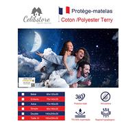 Nuit Des Vosges 2035315 Aubin Protector de colchón Absorbente de Felpa/Algodón Blanco 190 x 90 cm