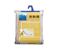 Nuit Des Vosges 2060942 Aubin Protector de colchón para Cama con cabecero y pies articulados, Absorbente de Felpa/Algodón Blanco 200 x 180 cm