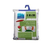 Nuit des Vosges 2072457 Arnaud Protector de colchón Impermeable Algodón Blanco 200 x 80 cm