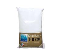 Nuit Des Vosges 2094497 Cotoval Sábana Bajera Algodón Liso Blanco 80 x 200 cm