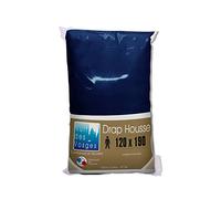 Nuit Des Vosges 2099881 Cotoval Sábana Bajera Algodón Liso Azul Marino 120 x 190 cm