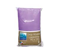 Nuit Des Vosges 2105711 Cotoval Sábana Bajera Algodón Liso Violeta de Parma 90 x 190 cm