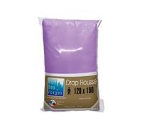 Nuit Des Vosges 2105759 Cotoval Sábana Bajera Algodón Liso Violeta de Parma 120 x 190 cm