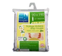 Nuit des Vosges Bio Protector de colchón 90x190 - Totalmente orgánico - Anti alergias