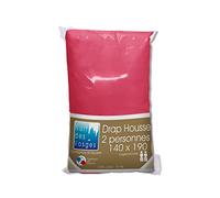 Nuit des Vosges - Cotoval - Funda de colchón para Cama articulada, de algodón Liso, algodón, Frambuesa, 140 x 190 cm