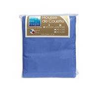 Nuit des Vosges Cotoval Housse de couette Coton Uni, 100% algodón, Nattier-Blau, 200 x 200 cm