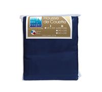 Nuit des Vosges Housse de couette Coton Uni, 100% algodón, Azul, 200 x 200 cm