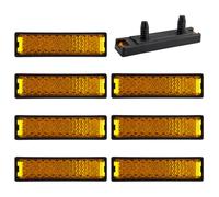Nujvnuj Juego de reflectores de bicicleta para bicicleta de montaña, de carretera y bicicleta eléctrica, duradero para una máxima visibilidad en la oscuridad, fácil montaje, resistente a la intemperie