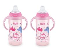 NUK 10 Ounce Jungle Large Learner Cup With Handles 2 Pack Girl