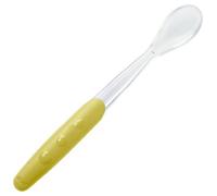 NUK 10255207 Easy Learning - Cuchara suave para bebé (cuchara de silicona, mango largo antideslizante, 2 unidades, sin BPA), color amarillo
