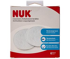 NUK 700623 - Discos de lactancia (6 unidades, lavables)