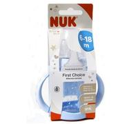 NUK Biberon entrena silicona rosa & azul