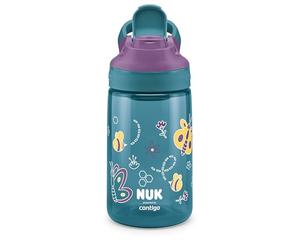 NUK By Contigo Easy Sip Cup - Botella para niños (a partir de 4 años) antifugas, fabricada en Tritan resistente, sin BPA, apta para lavavajillas, 420 ml, natural