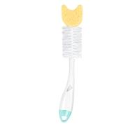 NUK Cepillo para biberones con esponja y cepillo integrado para tetinas | con mango ergonómico | para biberones y tetinas | 1 unidad