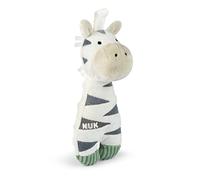 NUK Chupete Little Friend de peluche y estrella para bebé, 0 - 6 meses, con clip integrado, para chupete con anillo, diseño de cebra