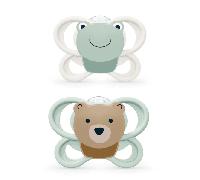 Nuk Chupete Perfect Macht Air Silicona Oso/Rana 0-6m 2 uds