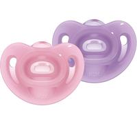 NUK Sensitive Chupete Silicona 6-18m 2 unidades