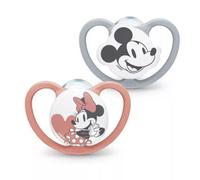 Nuk Chupetes Mickey Gris + Rosa 18-36 mx2